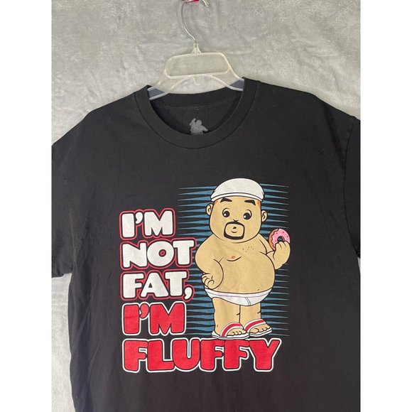 Fluffy Mens shirt Large Gabriel Iglesias " I'm not fat I'm Fluffy" - Picture 7 of 8